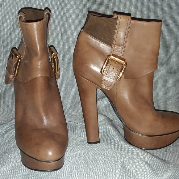 COPY - Brown Donald J Pliner platform booties Sz 8.5 - Picture 4 of 8